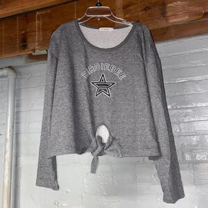 NEVER WORN BirdieBee Cropped Star Crewneck Tie Bottom